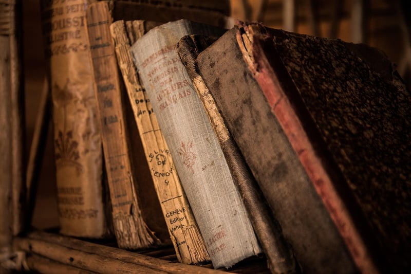 Old Books in a Library